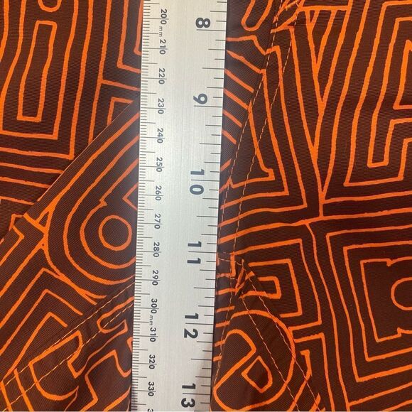 Patagonia Wavefarer Orange and Brown Letter Design Board Shorts Size 34 - Picture 11 of 12